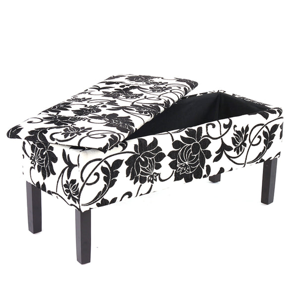 Sitzbank Renens Aufbewahrungstruhe Textil ~ jacquard schwarz
