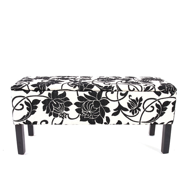 Sitzbank Renens Aufbewahrungstruhe Textil ~ jacquard schwarz