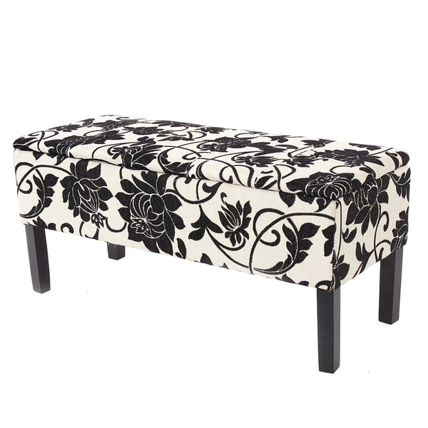 Sitzbank Renens Aufbewahrungstruhe Textil ~ jacquard schwarz