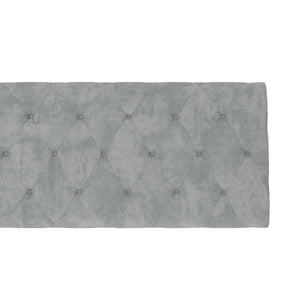 Sitzbank Samt BELINDA 120 cm grau/schwarz