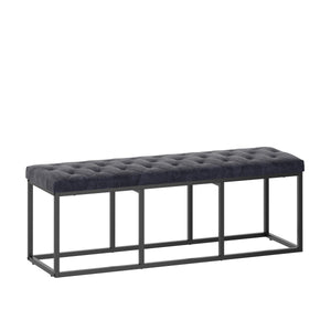 Sitzbank Samt BELINDA 120 cm schwarz