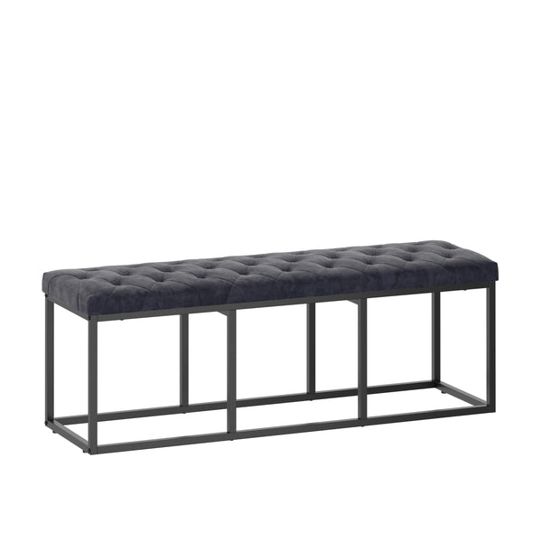 Sitzbank Samt BELINDA 120 cm schwarz