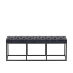 Sitzbank Samt BELINDA 120 cm schwarz