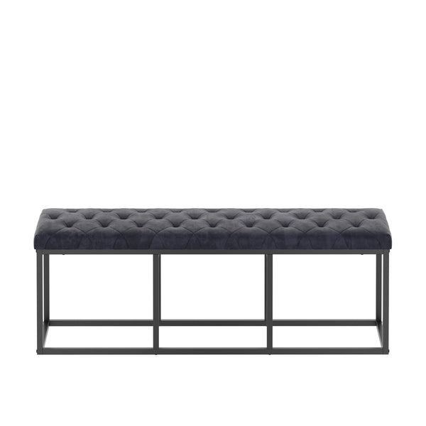 Sitzbank Samt BELINDA 120 cm schwarz