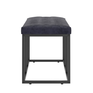 Sitzbank Samt BELINDA 120 cm schwarz
