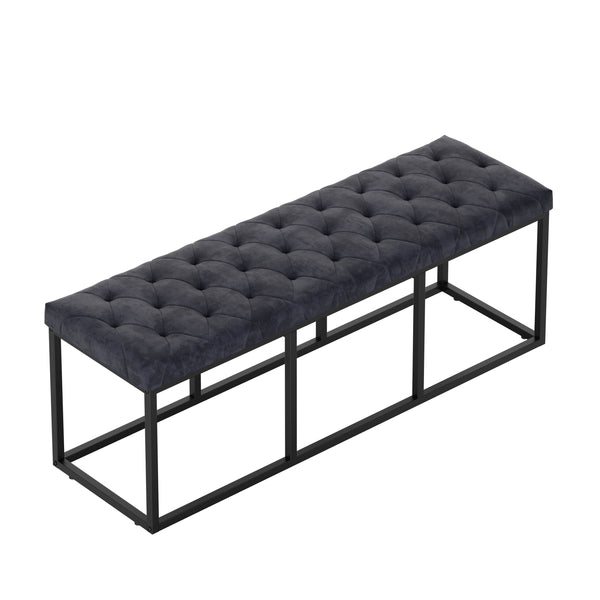Sitzbank Samt BELINDA 120 cm schwarz
