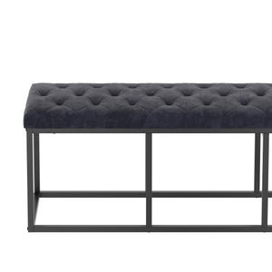 Sitzbank Samt BELINDA 120 cm schwarz