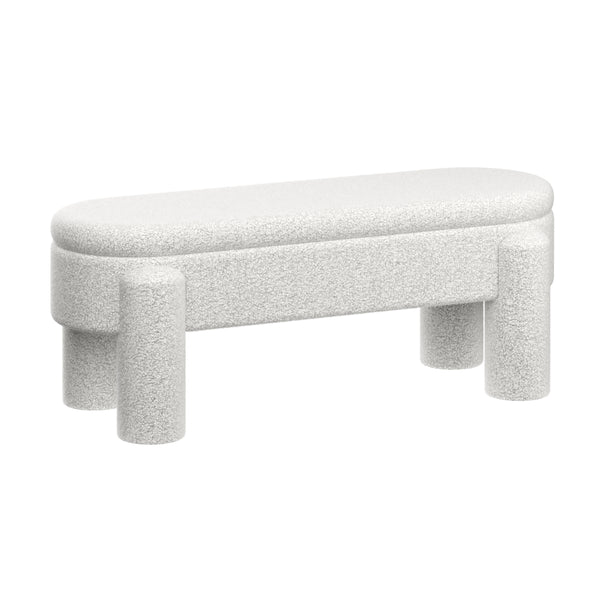 Sitzbank Teddy BEBRA mit Stauraum 114 x 45 x 45 cm weiss
