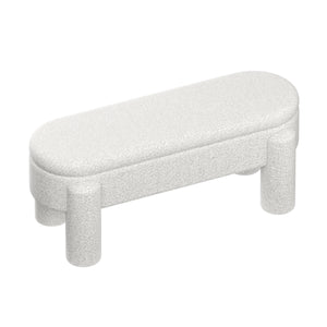 Sitzbank Teddy BEBRA mit Stauraum 114 x 45 x 45 cm weiss