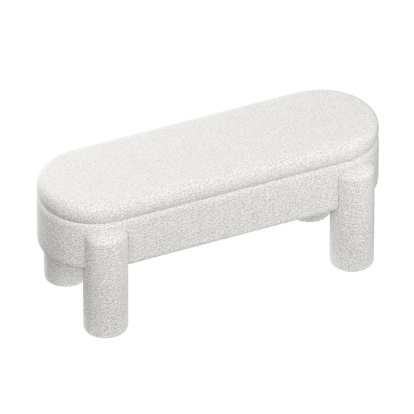 Sitzbank Teddy BEBRA mit Stauraum 114 x 45 x 45 cm weiss