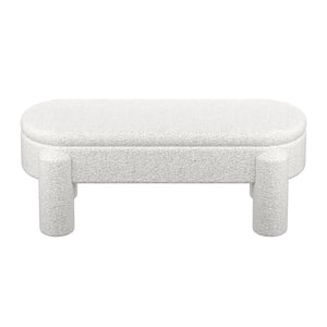 Sitzbank Teddy BEBRA mit Stauraum 114 x 45 x 45 cm weiss