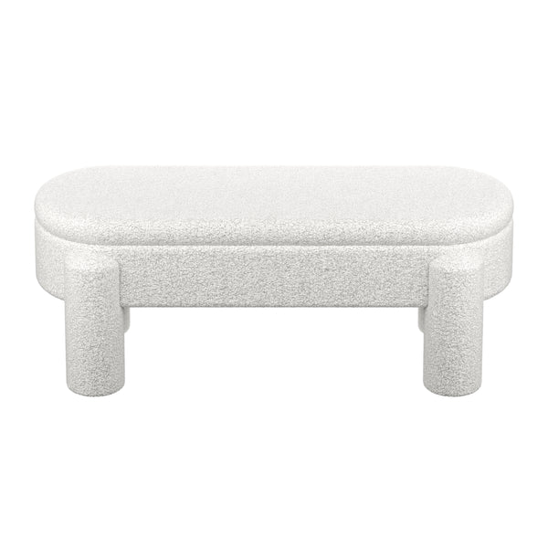Sitzbank Teddy BEBRA mit Stauraum 114 x 45 x 45 cm weiss