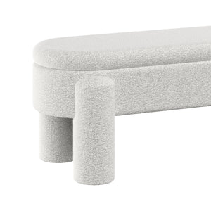 Sitzbank Teddy BEBRA mit Stauraum 114 x 45 x 45 cm weiss