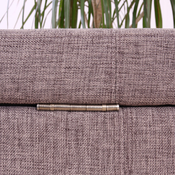 Sitzbank Truhe Kriens Textil ~ Schriftzug creme