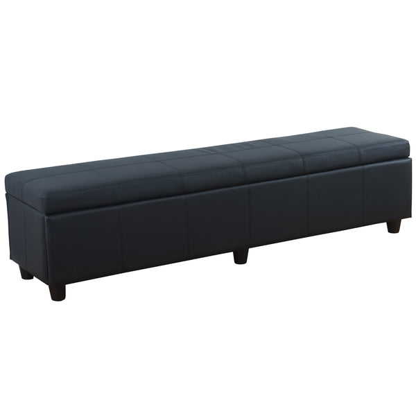 Sitzbank Truhe Kriens XXL schwarz matt ~ 180