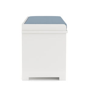 Sitzbank mit 2 Staufächer KAMILA 71 x 34 x 43 cm weiss/hellbraun