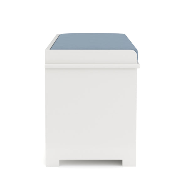 Sitzbank mit 2 Staufächer KAMILA 71 x 34 x 43 cm weiss/hellbraun