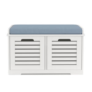 Sitzbank mit 2 Staufächer KAMILA 71 x 34 x 43 cm weiss