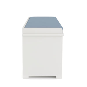 Sitzbank mit 3 Staufächer KAMILA 105 x 34 x 43 cm weiss/hellbraun