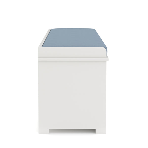 Sitzbank mit 3 Staufächer KAMILA 105 x 34 x 43 cm weiss/hellbraun