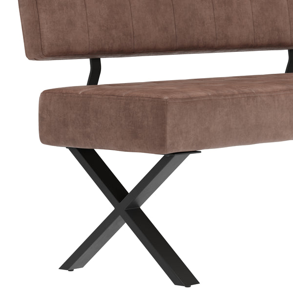 Sitzbank mit Rückenlehne APOLLO 140 cm braun
