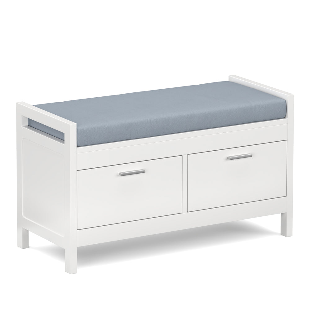 Sitzbank mit Schubladen 100 x 40 x 40 cm weiss