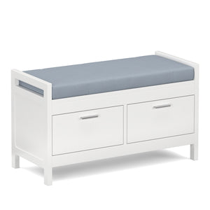 Sitzbank mit Schubladen 100 x 40 x 40 cm weiss