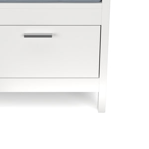 Sitzbank mit Schubladen 100 x 40 x 40 cm weiss