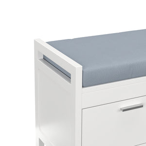 Sitzbank mit Schubladen 100 x 40 x 40 cm weiss