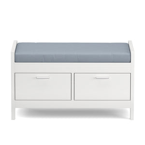 Sitzbank mit Schubladen 100 x 40 x 40 cm weiss