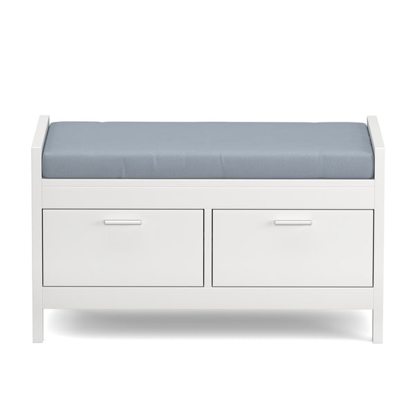 Sitzbank mit Schubladen 100 x 40 x 40 cm weiss
