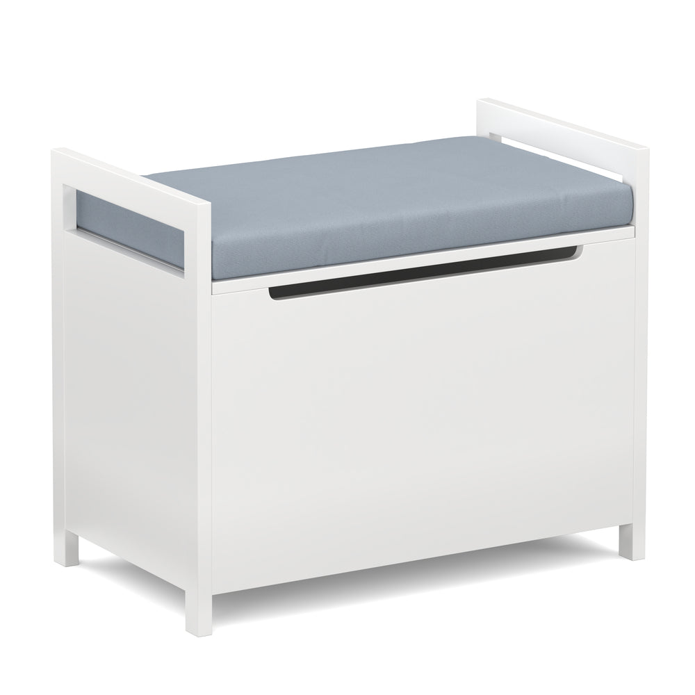 Sitzbank mit Stauraum 86 x 38 x 54 cm weiss