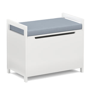 Sitzbank mit Stauraum 86 x 38 x 54 cm weiss