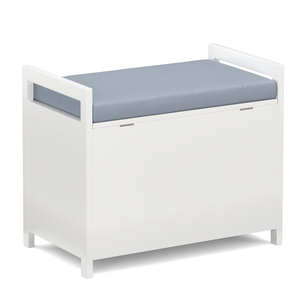 Sitzbank mit Stauraum 86 x 38 x 54 cm weiss