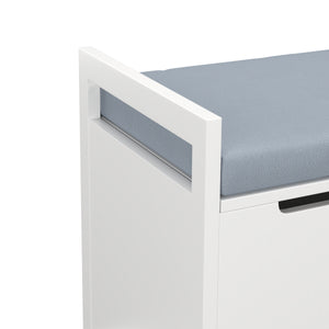 Sitzbank mit Stauraum 86 x 38 x 54 cm weiss