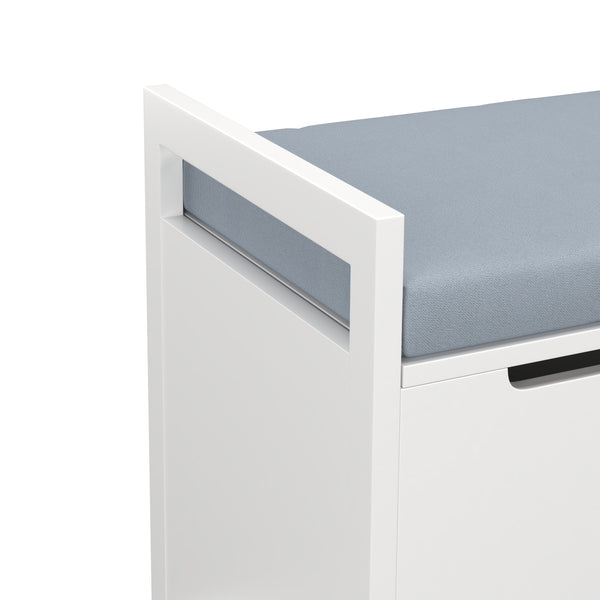 Sitzbank mit Stauraum 86 x 38 x 54 cm weiss