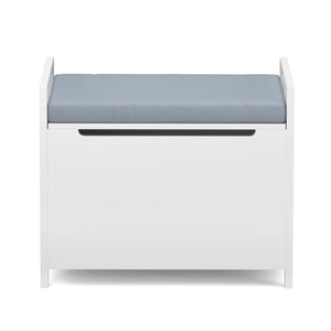 Sitzbank mit Stauraum 86 x 38 x 54 cm weiss