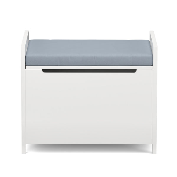 Sitzbank mit Stauraum 86 x 38 x 54 cm weiss