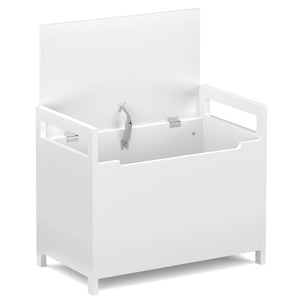Sitzbank mit Stauraum 86 x 38 x 54 cm weiss