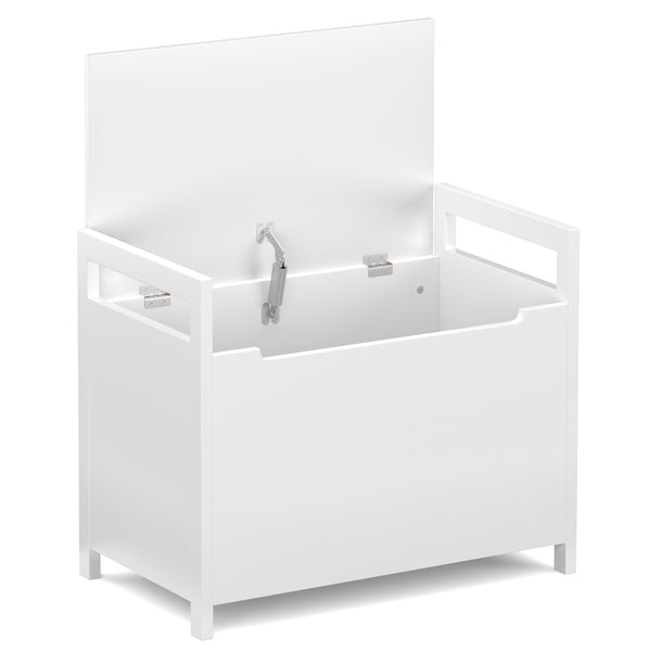 Sitzbank mit Stauraum 86 x 38 x 54 cm weiss