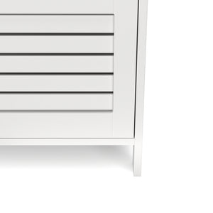 Sitzbank mit Stauraum 90 x 33 x 50 cm weiss