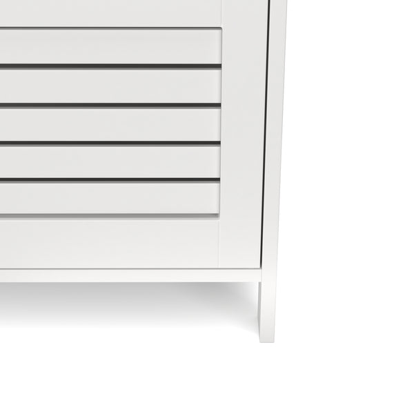 Sitzbank mit Stauraum 90 x 33 x 50 cm weiss