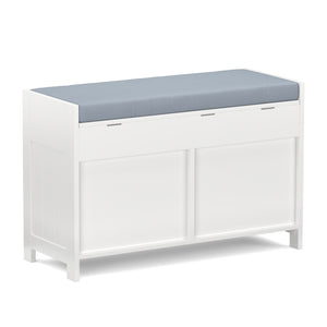 Sitzbank mit Stauraum 90 x 33 x 50 cm weiss