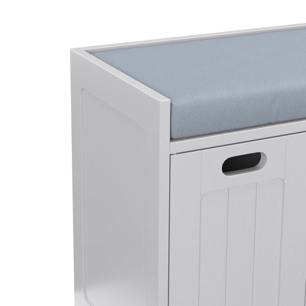 Sitzbank mit Stauraum 90 x 35 x 45 cm grau