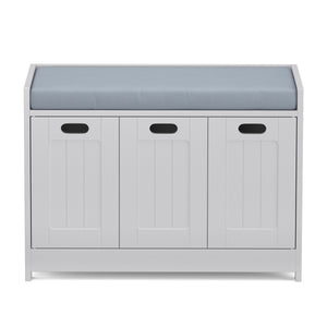 Sitzbank mit Stauraum 90 x 35 x 45 cm grau
