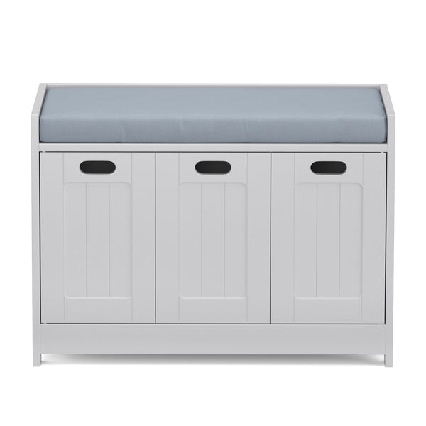 Sitzbank mit Stauraum 90 x 35 x 45 cm grau