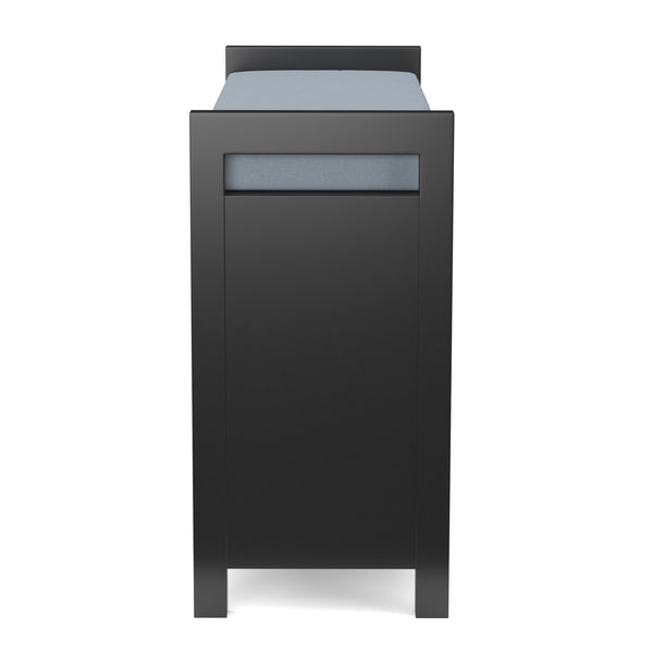 Sitzbank mit Stauraum 91 x 30 x 50 cm schwarz