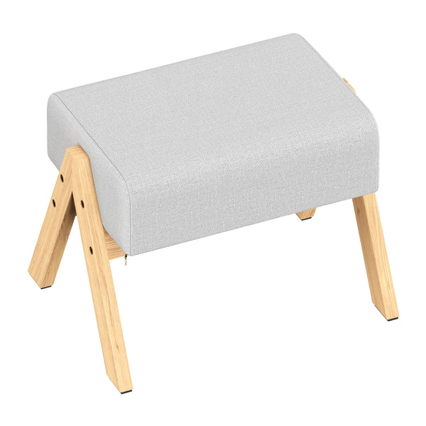 Sitzhocker Holz 40 x 28 x 30 cm natur/hellgrau