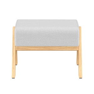 Sitzhocker Holz 40 x 28 x 30 cm natur/hellgrau