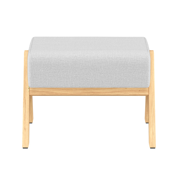 Sitzhocker Holz 40 x 28 x 30 cm natur/hellgrau
